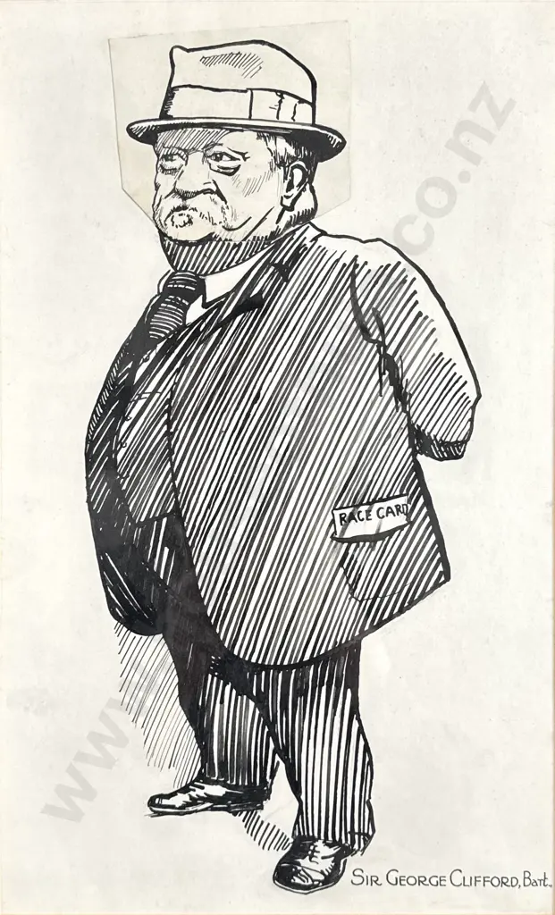 Unknown - 'Sir George Clifford, Bart.' Ink & mixed media on board Image 1++