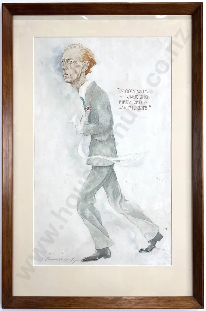 Kennaway Henderson - 'Bloody With Spurring Fiery Red With Haste', Graphite & Watercolour on Board Image 1++