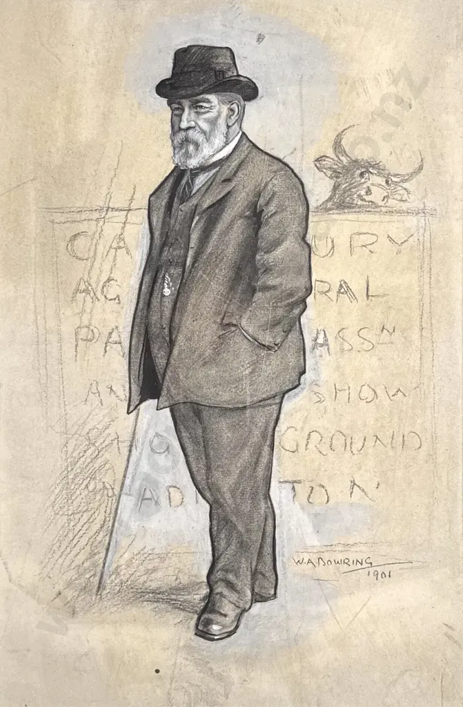 Walter Bowring - 'M. Murphy', Graphite & Gouache on Board (1901) Image 1++
