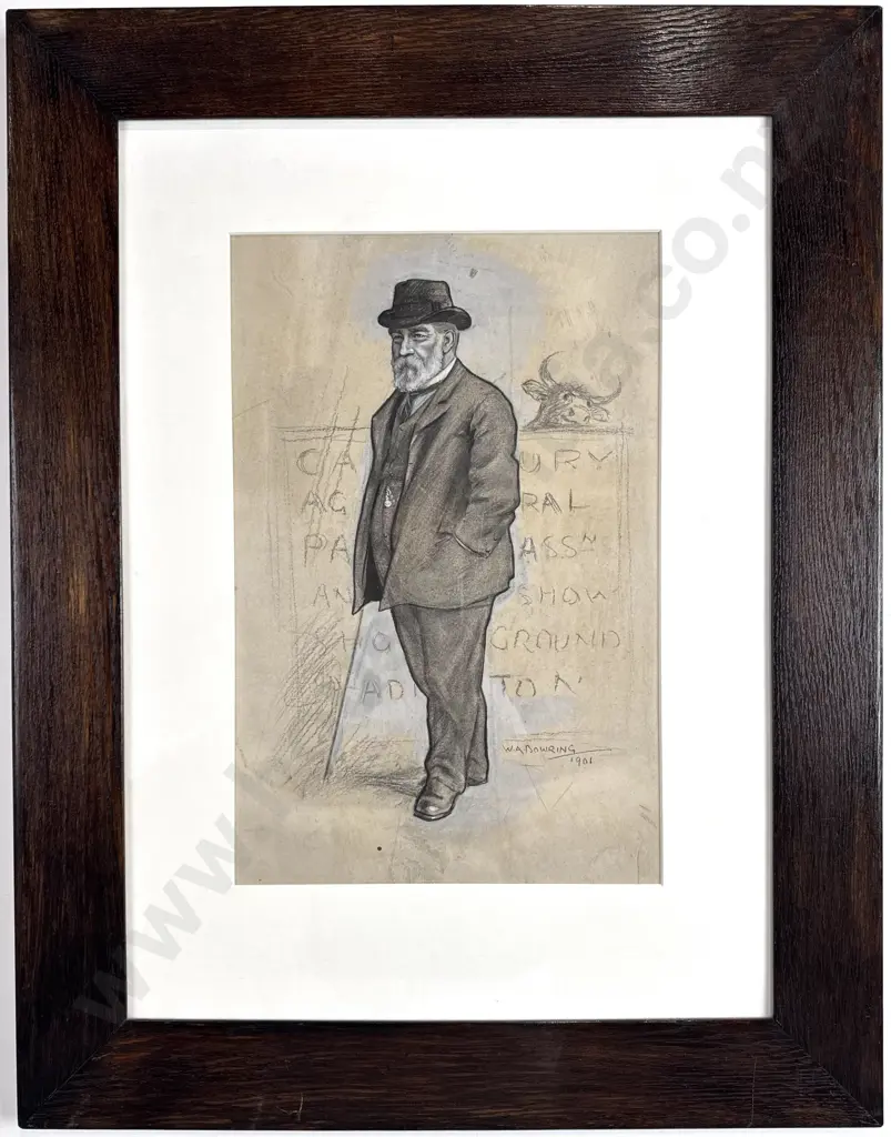 Walter Bowring - 'M. Murphy', Graphite & Gouache on Board (1901) Image 1++