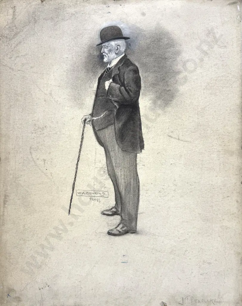 Walter Bowring - J T Peacocke, Graphite, Ink & Gouache on Board - 1901 Image 1++