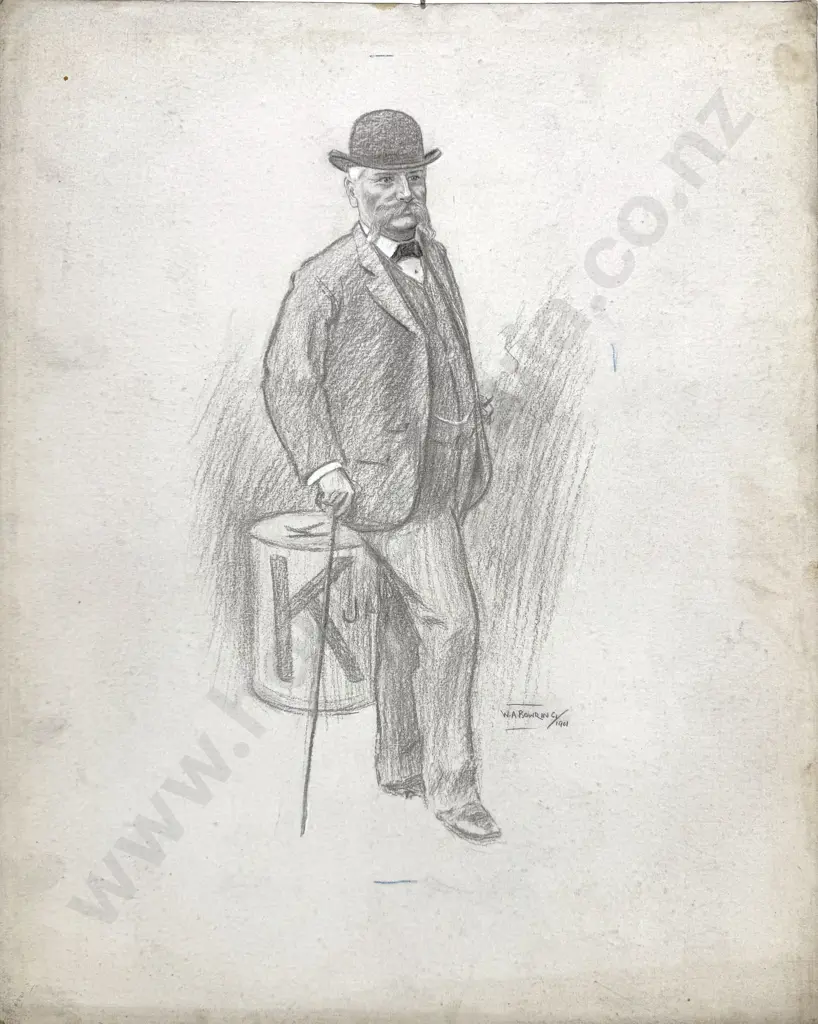Walter Bowring - W. S. Kirkpatrick, Graphite, Ink & Gouache on Board - 1901 Image 1++