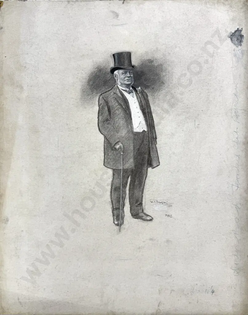 Walter Bowring - Un-named, Graphite, Ink & Gouache on Board Image 1++