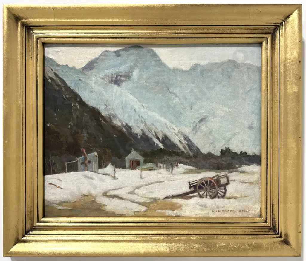 A. Elizabeth Kelly - 'Mt. Sefton', Oil on Board Image 1++