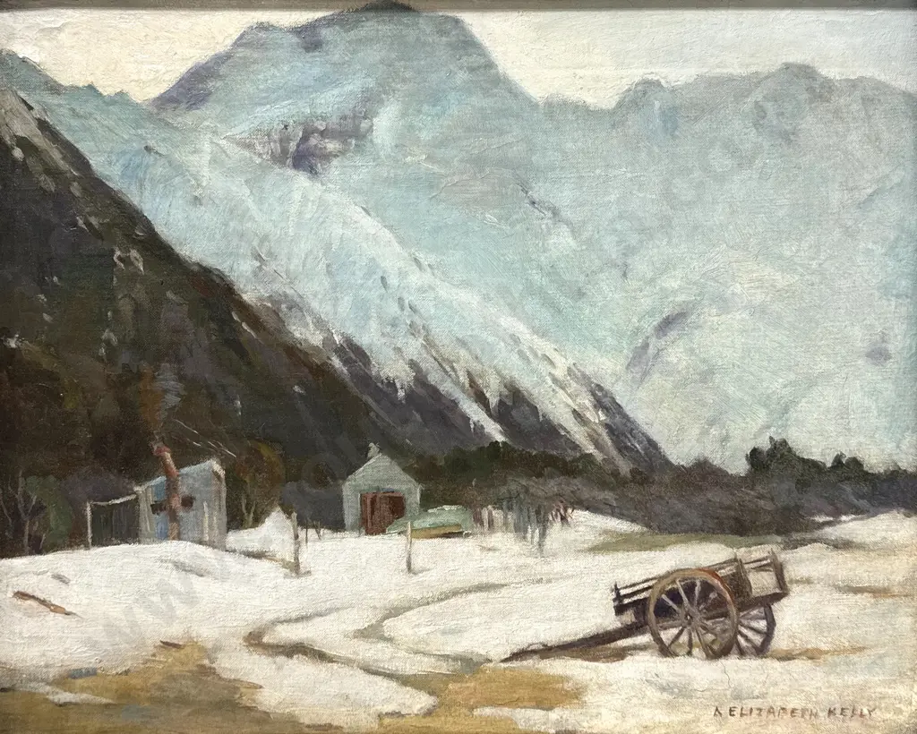 A. Elizabeth Kelly - 'Mt. Sefton', Oil on Board Image 1++