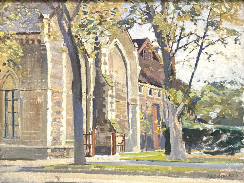 A. Elizabeth Kelly - 'Canterbury Museum' Oil on Canvas Image 1++
