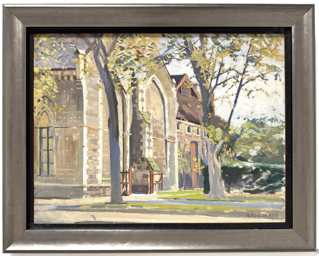 A. Elizabeth Kelly - 'Canterbury Museum' Oil on Canvas Image 1++