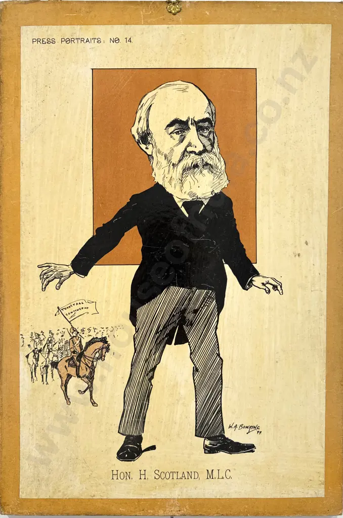 W.A. Bowring - 'Hon. H. Scotland, M.L.C.' Press Portrait: No.14, Print (1899) Image 1++
