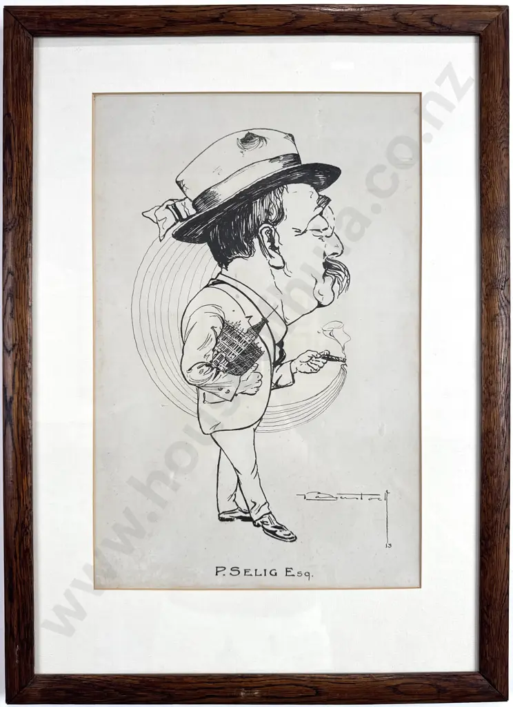 W Baverstock - 'P.Selig Esq.' Ink on Board (1913) Image 1++
