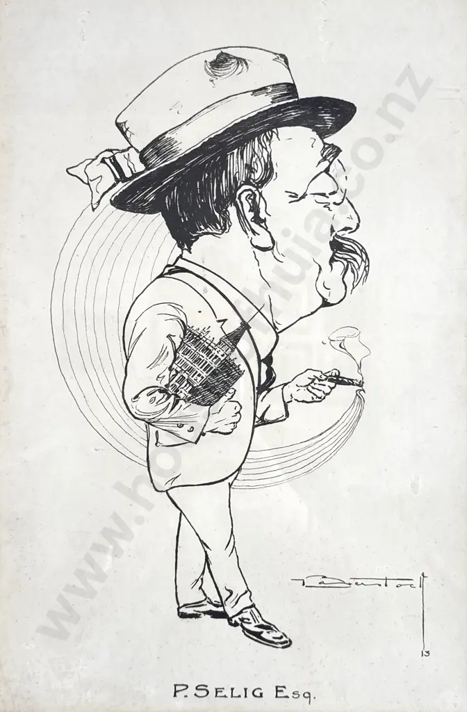 W Baverstock - 'P.Selig Esq.' Ink on Board (1913) Image 1++