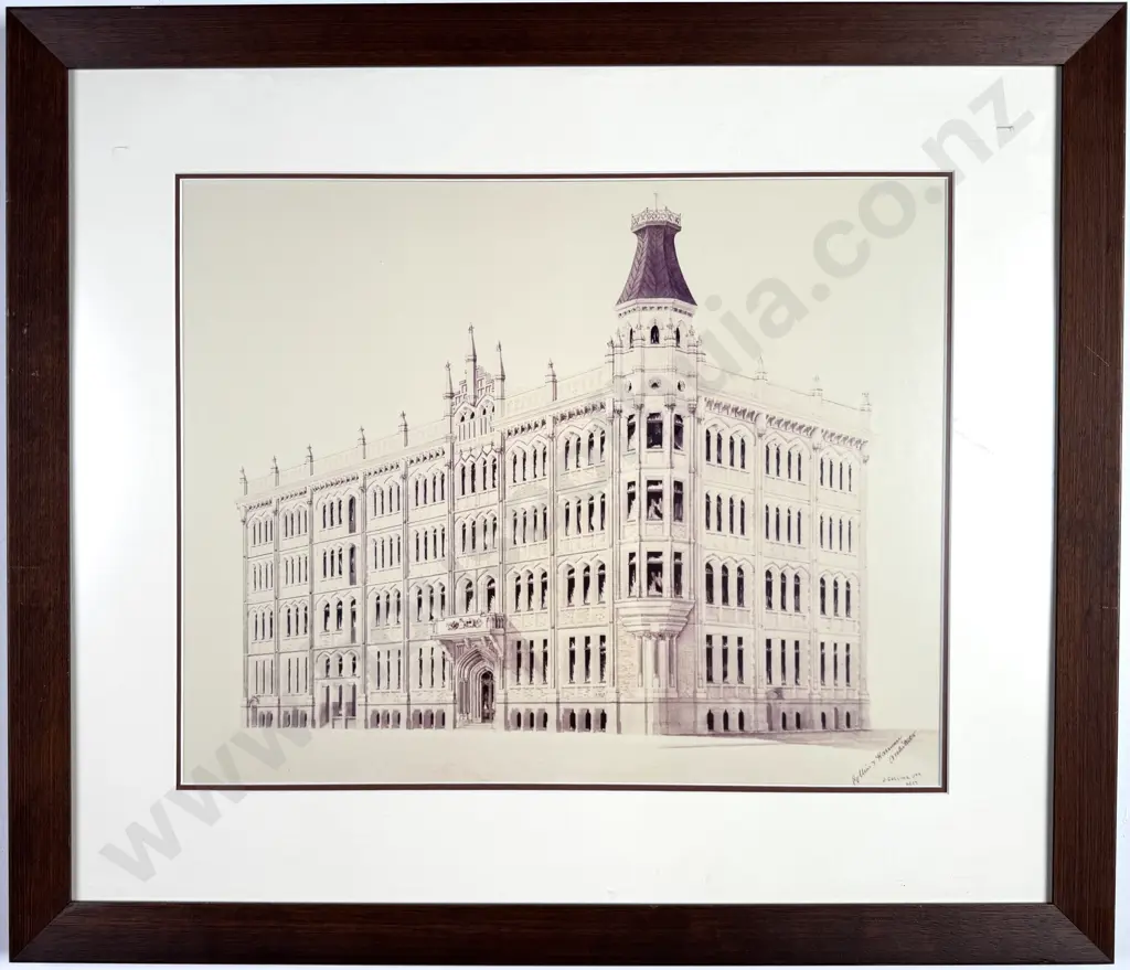 The Christchurch Press - Perspective View of the Press Building, Collins & Harmon Architects, Print Image 1++