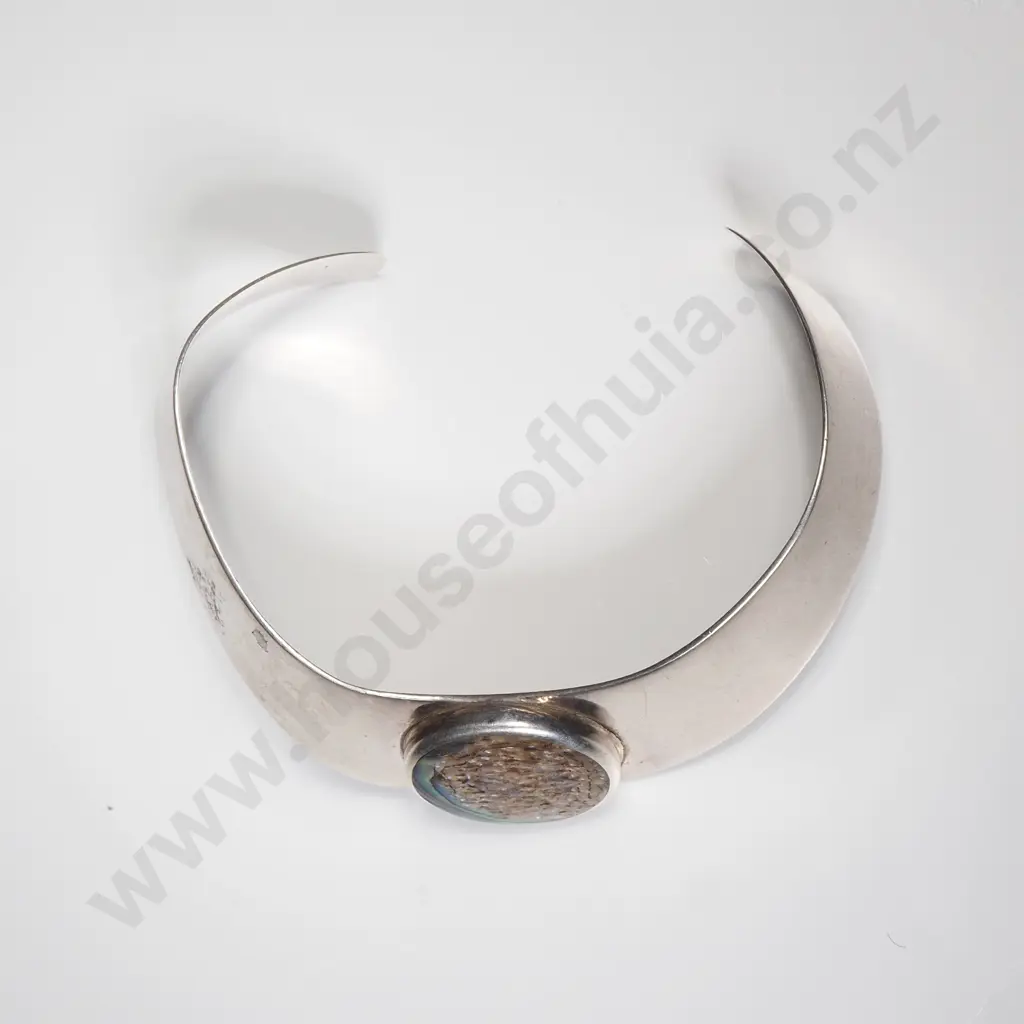 Sterling Silver & Paua Shell Cuff Bracelet Image 1++