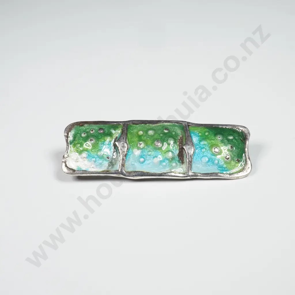 Sterling Silver Enamel Brooch Image 1++