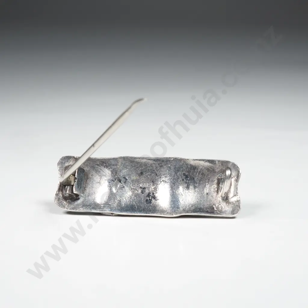 Sterling Silver Enamel Brooch Image 1++