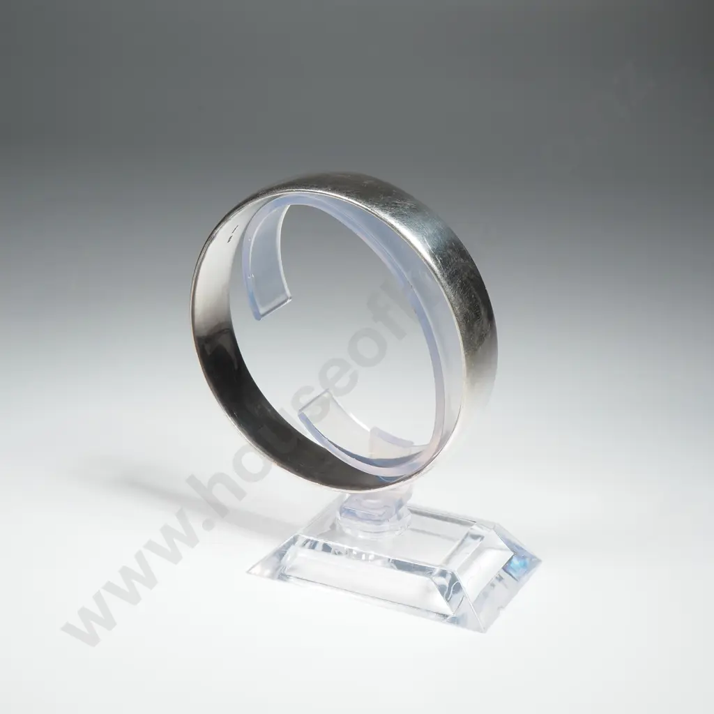 Substantial Sterling Silver Bangle Image 1++