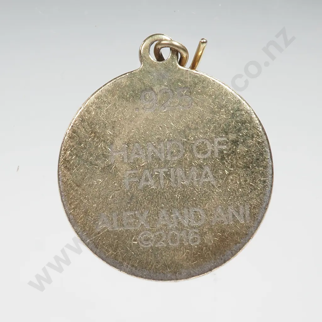 Sterling Silver hand of Fatima Pendant Image 1++