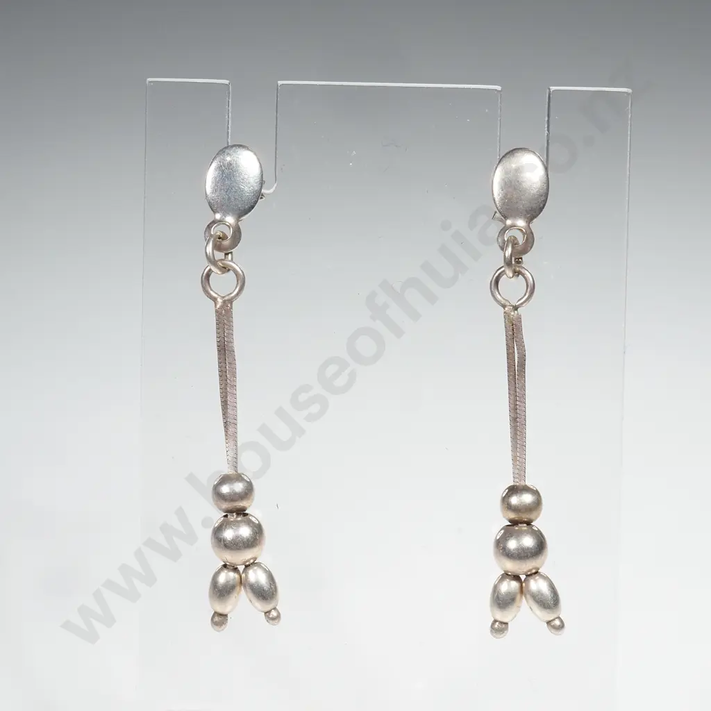 Sterling Silver Drop Earrings Image 1++