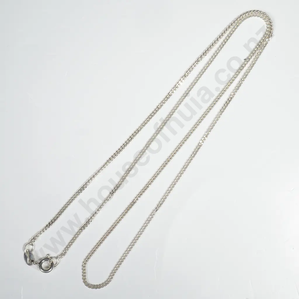 Sterling Silver Curb Link Necklace Image 1++