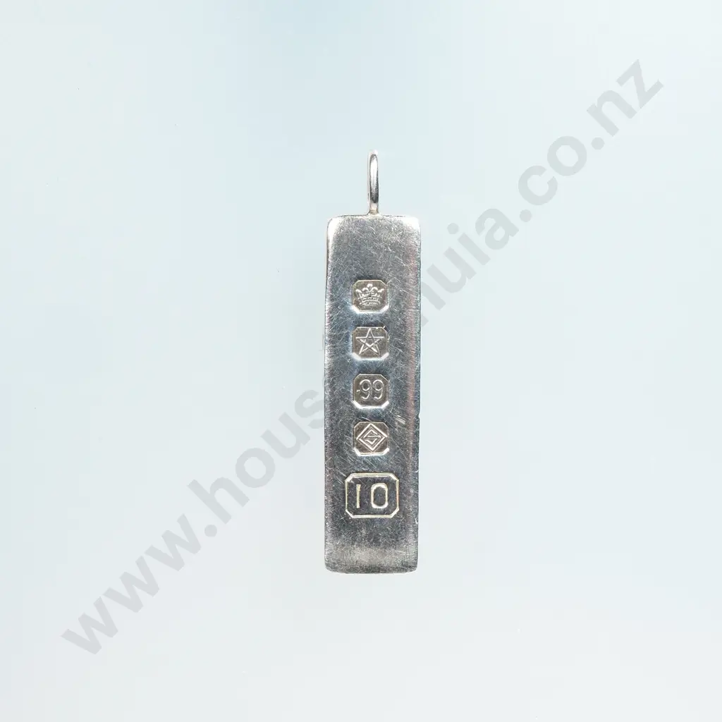 Fine Silver Ingot Pendant Image 1++