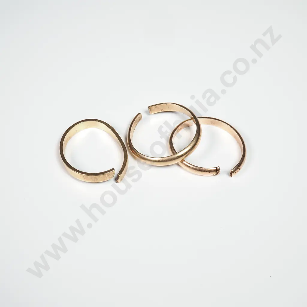 Three Gold Wedding Bands - All A/F Image 1++