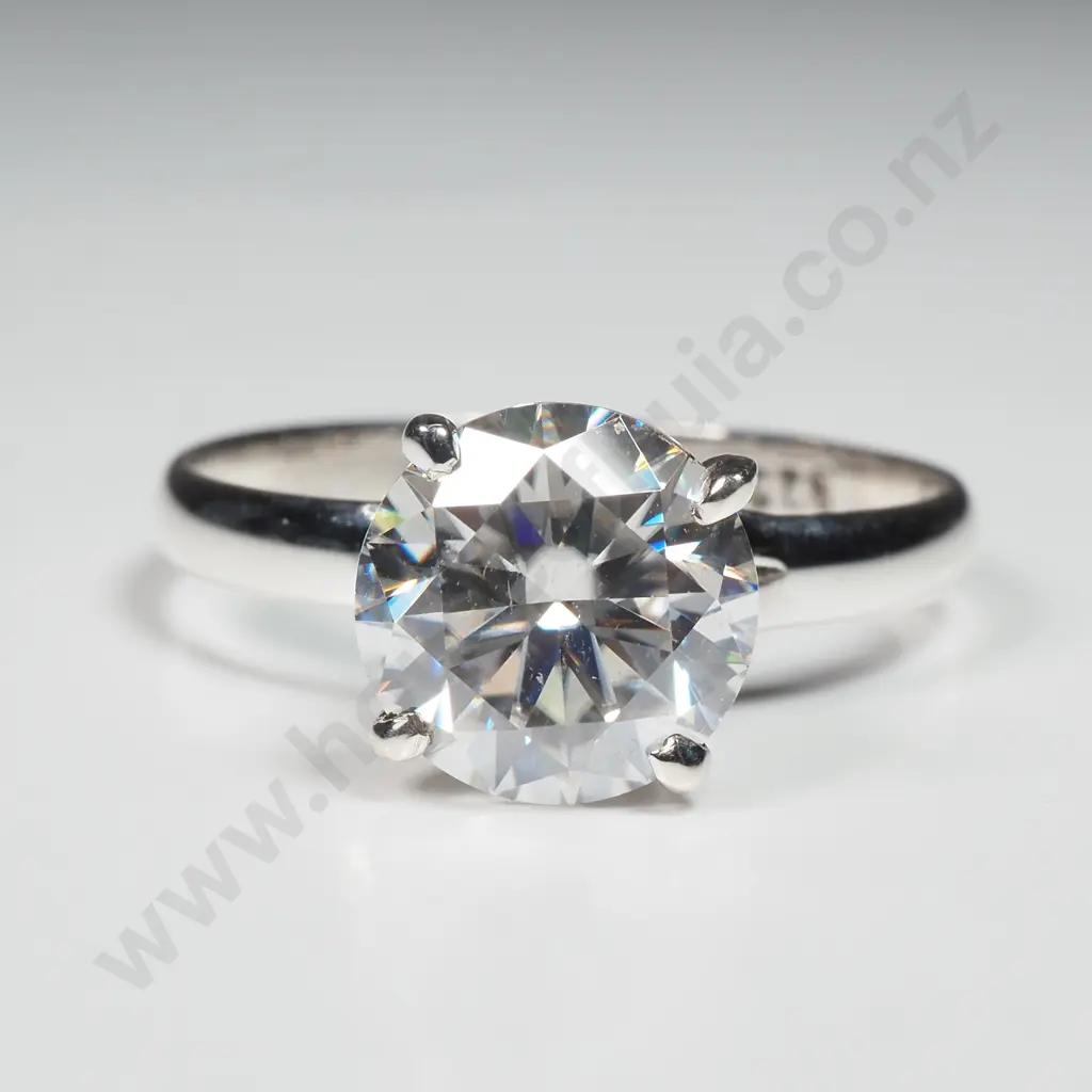 Sterling Silver Moissanite Ring Image 1++