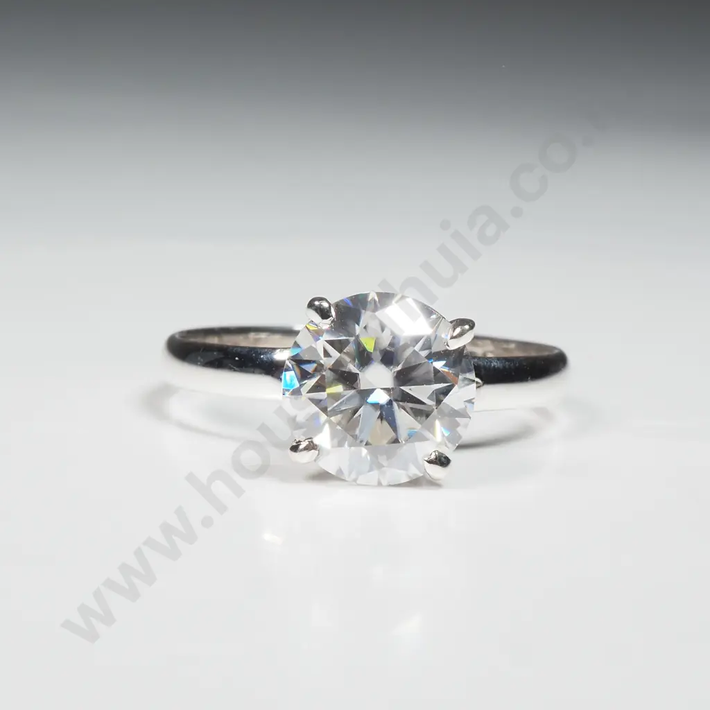 Sterling Silver Moissanite Ring Image 1++