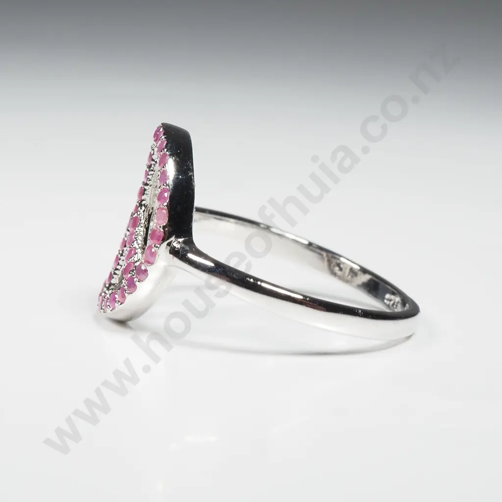 Sterling Silver Ruby Peace Ring Image 1++
