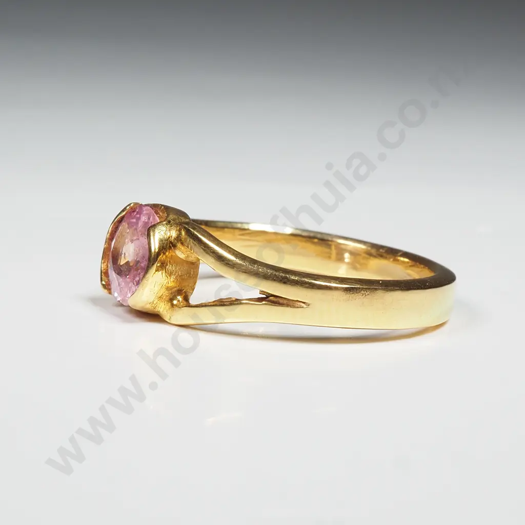 Pink Sapphire Ring w Valluation for $1025.00 Image 1++