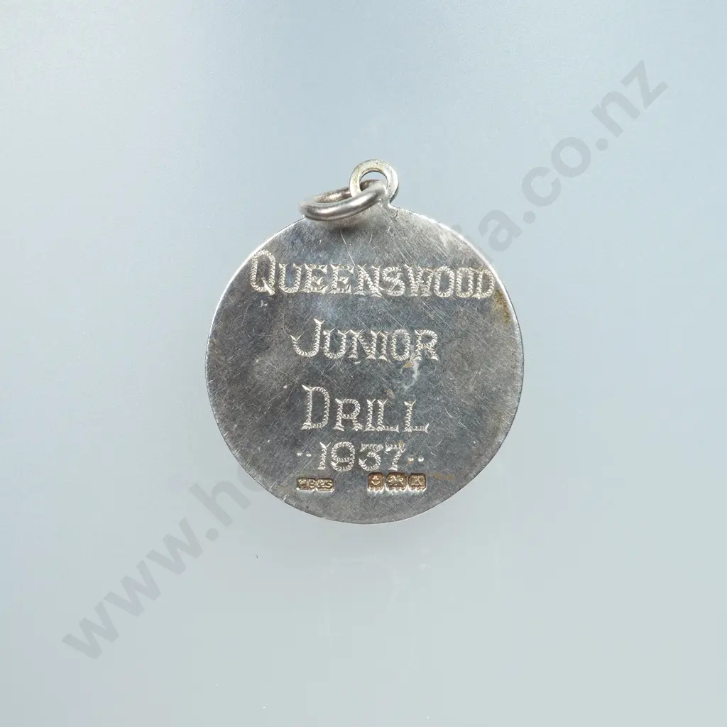 Sterling Silver Fob Medal w English Hallmarks Image 1++
