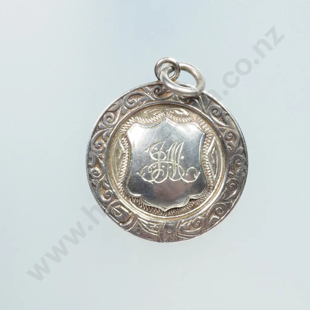 Sterling Silver Fob Medal w English Hallmarks Image 1++