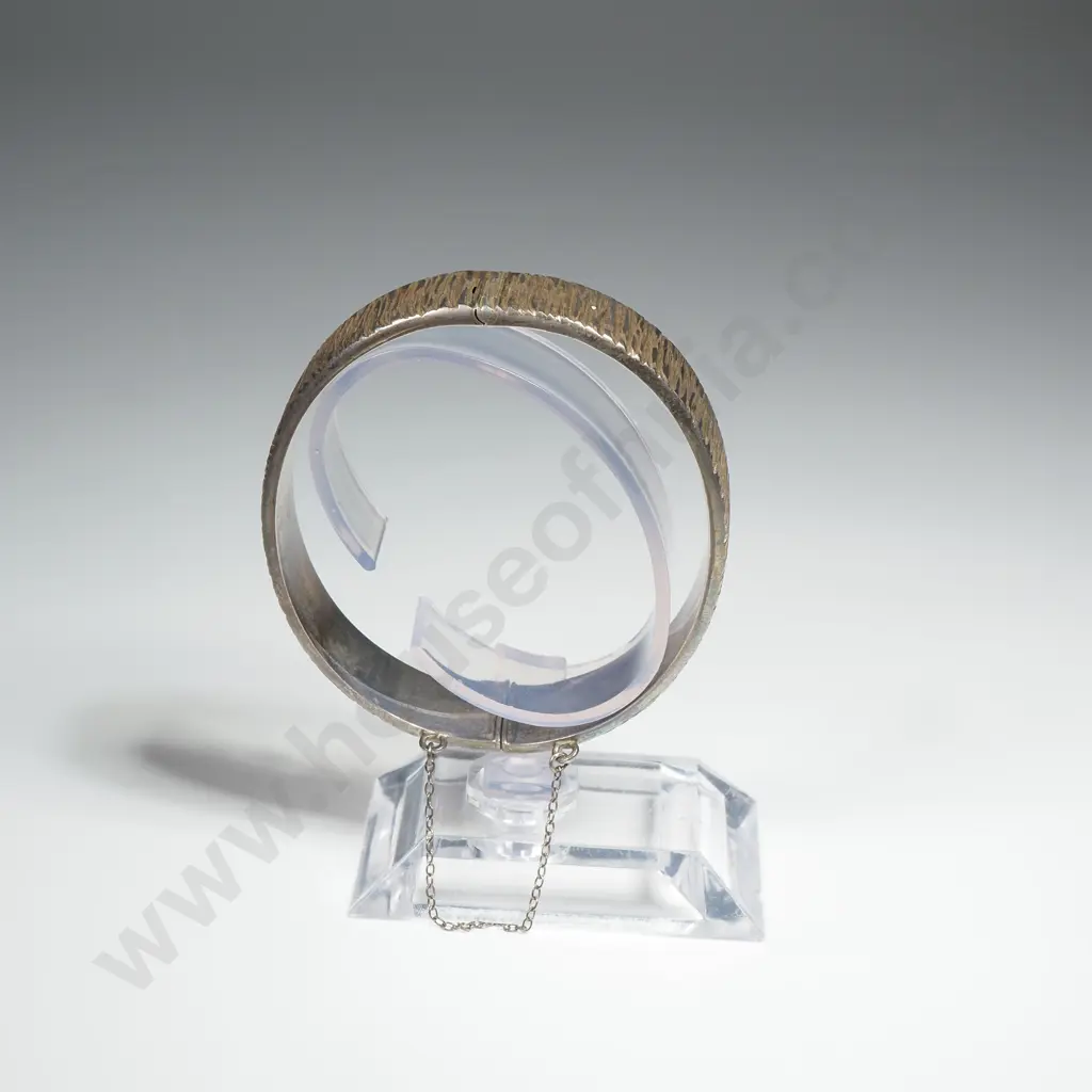 Grima Style Sterling Silver Hinged Bracelet Image 1++