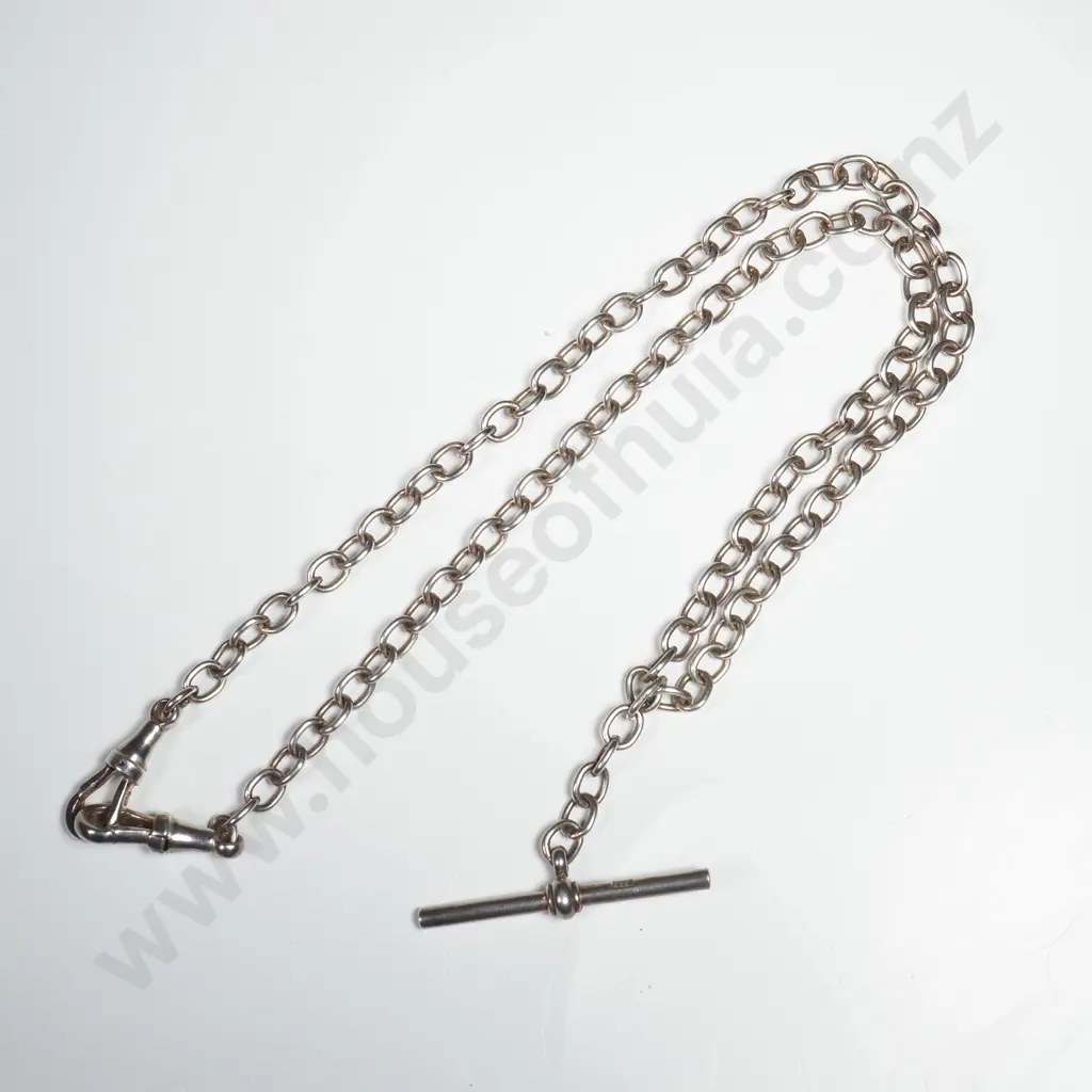 Sterling Silver Chain w Attached T Bar Image 1++