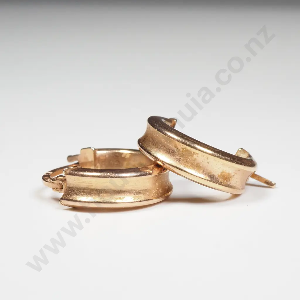 9ct Gold Hoop Earrings Image 1++