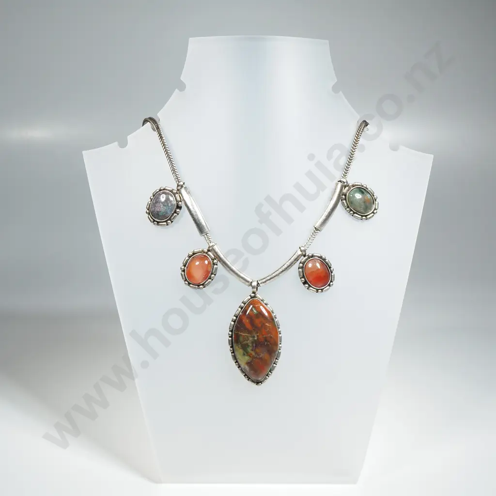 Tribal Gemstone Necklace Image 1++
