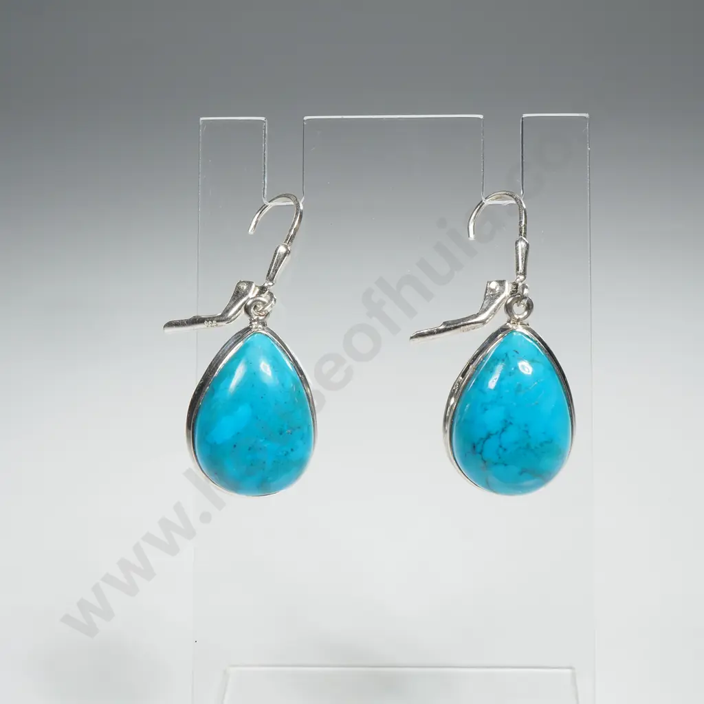 Sterling Silver Turquoise Earrings Image 1++