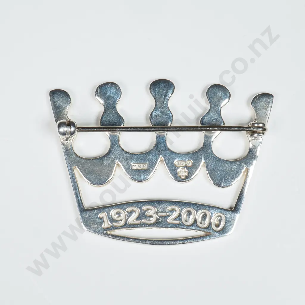 Sterling Silver Royal Scottish Dance Society Pin w Crown Shape Image 1++