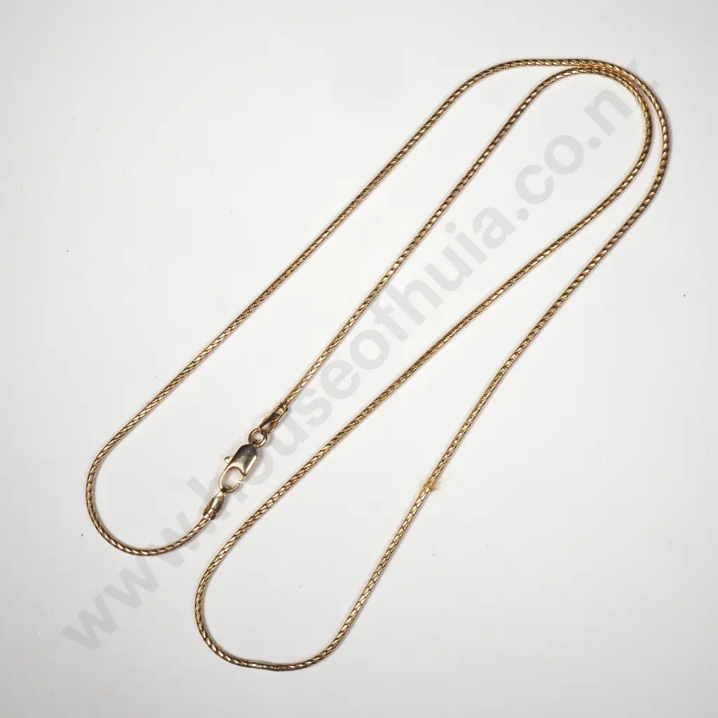 Italian 9ct Gold Snake Link Necklace Image 1++