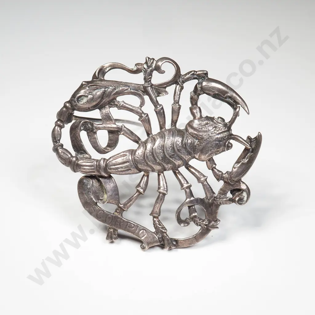 Scorpian Brooch in Sterling Silver Image 1++