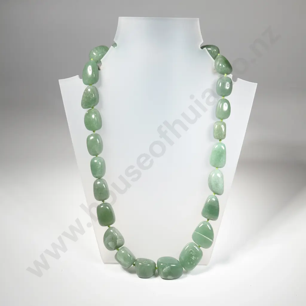 Large Beaded Jadeite Necklace Image 1++