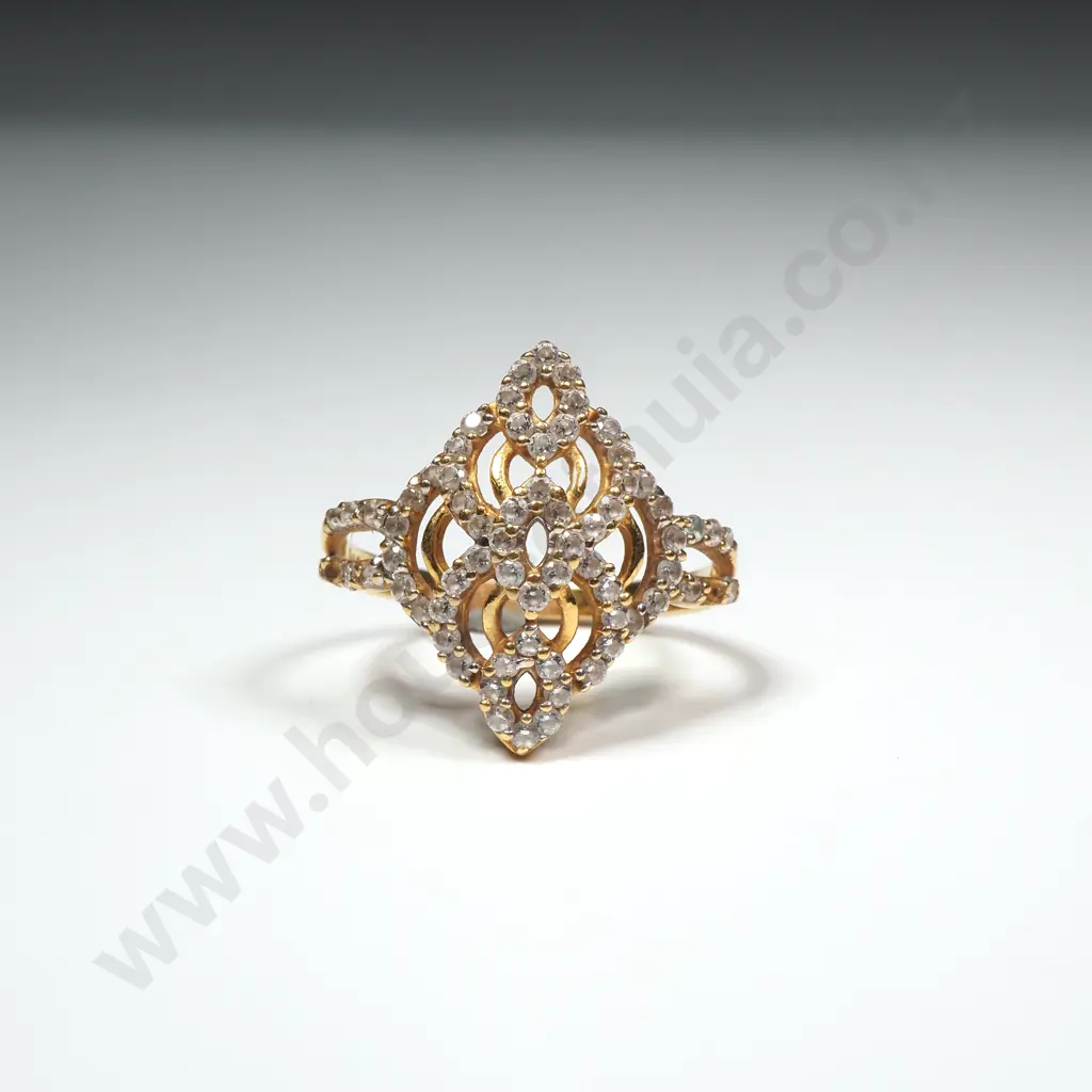 22ct White Gem Ring Image 1++