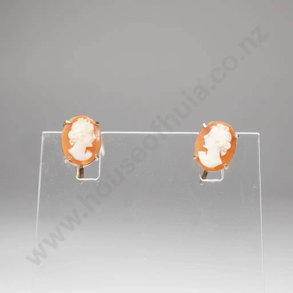 Pair of RG Cameo Earrings Image 1++