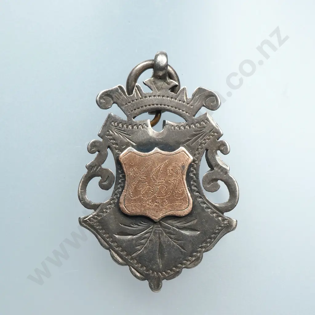 Sterling Silver & Gold Fob Medal Image 1++