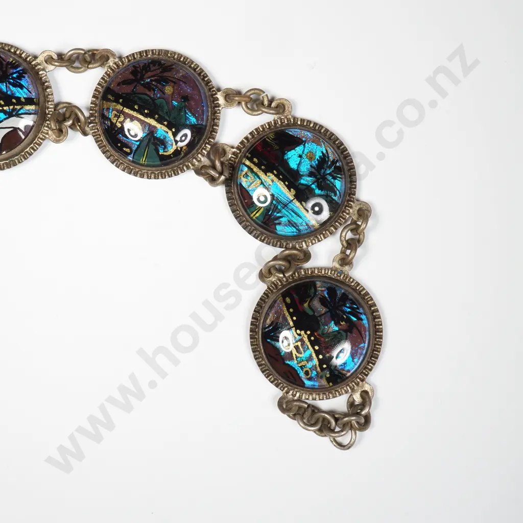 Vintage Metal and Butterfly Wing ‘Rio’ Bracelet Image 1++
