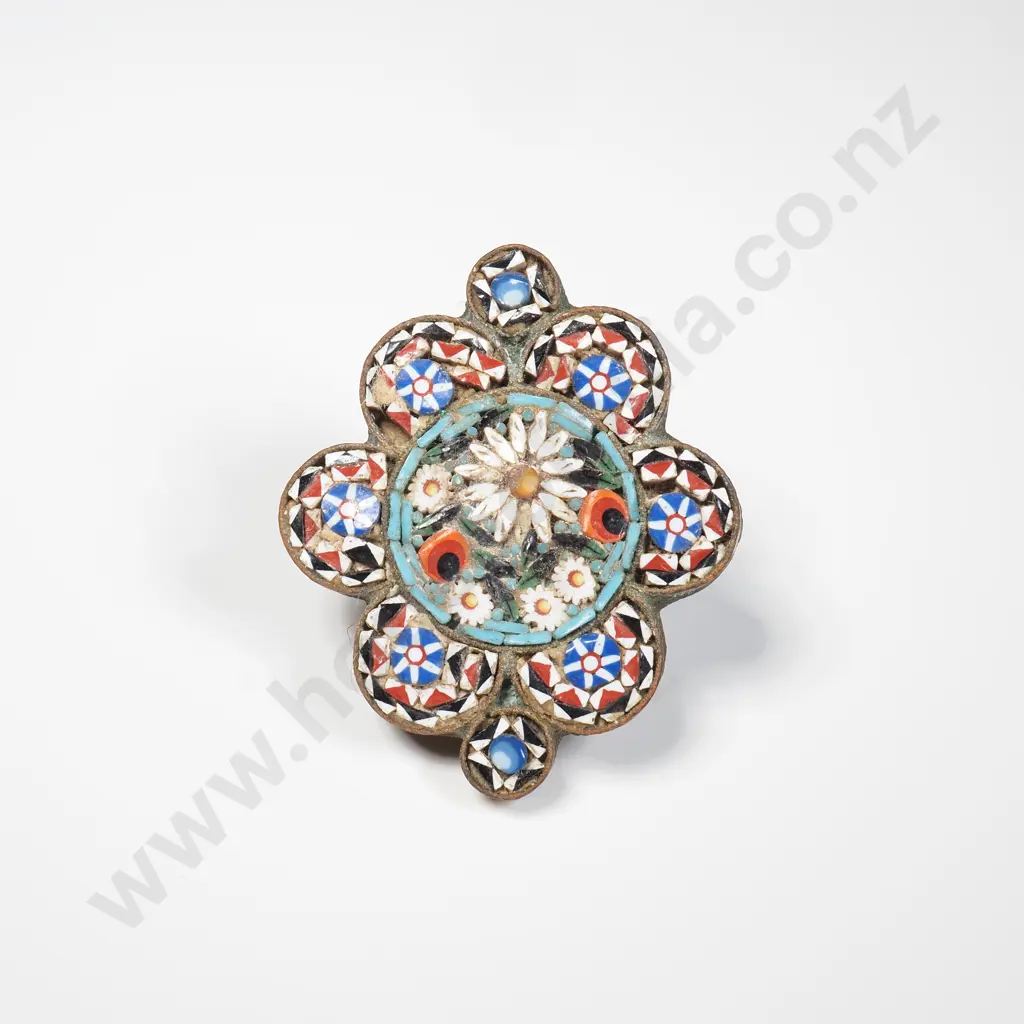Vintage Micro Mosaic Brooch Image 1++