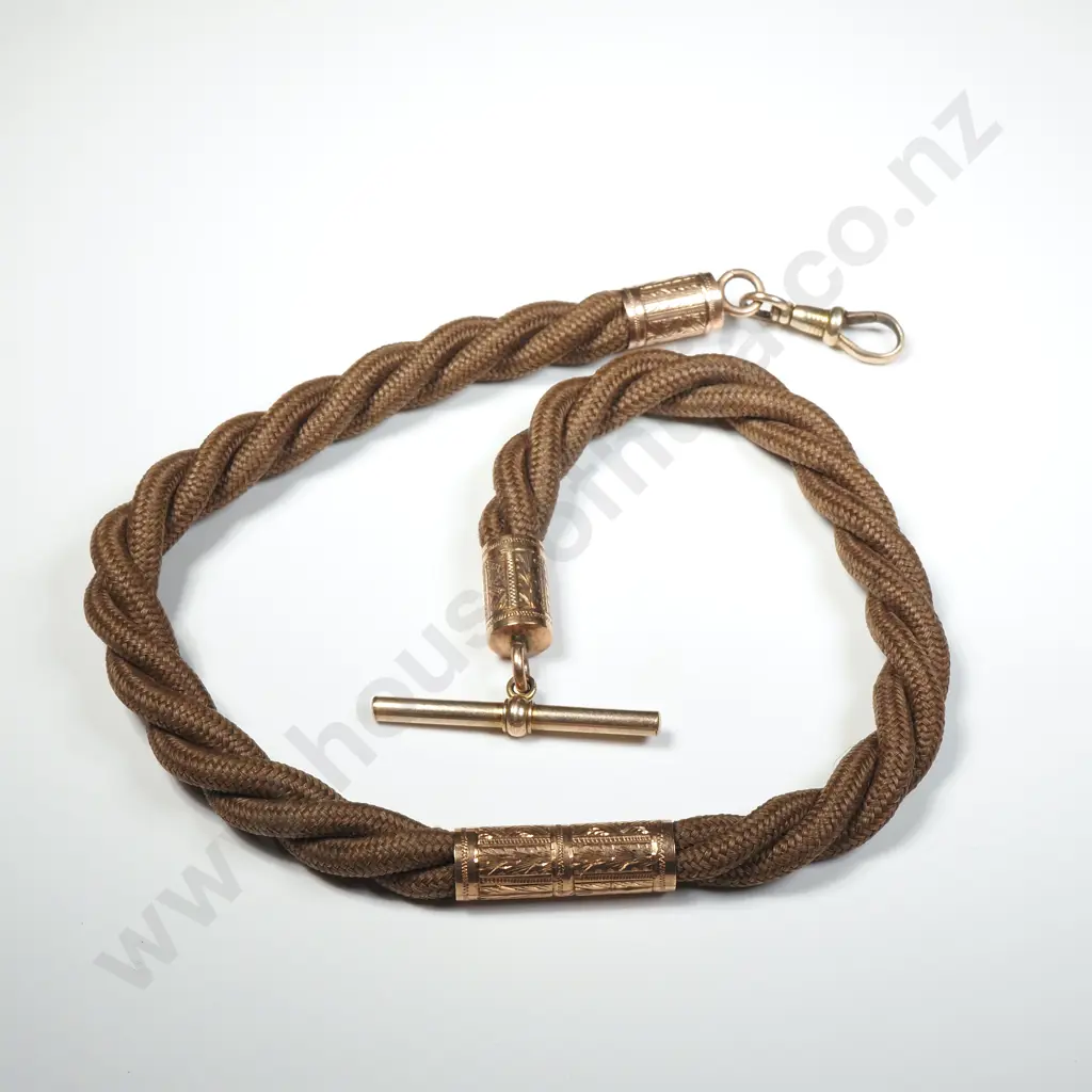 Antique 9ct Gold & Rolled Gold Hair Fob Image 1++