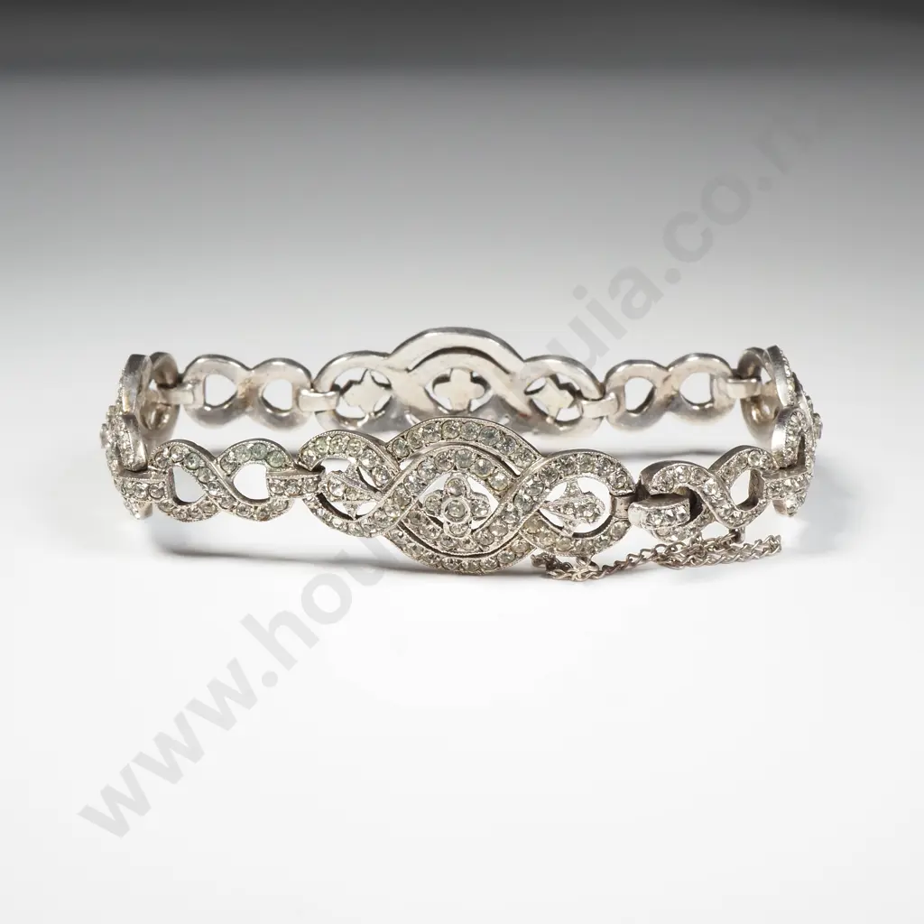 Sparkly Sterling Silver Stone Set Bracelet Image 1++