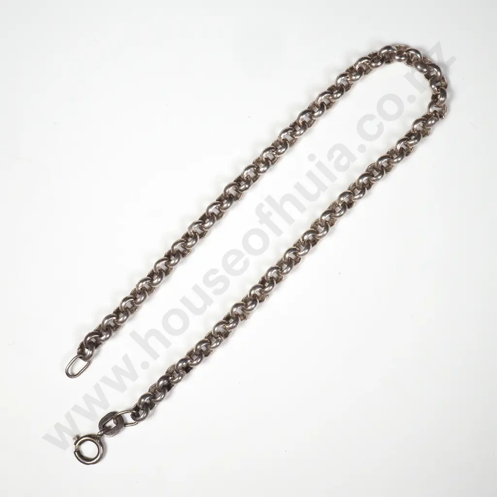 Sterling Silver Double Belcher Link Bracelet Image 1++