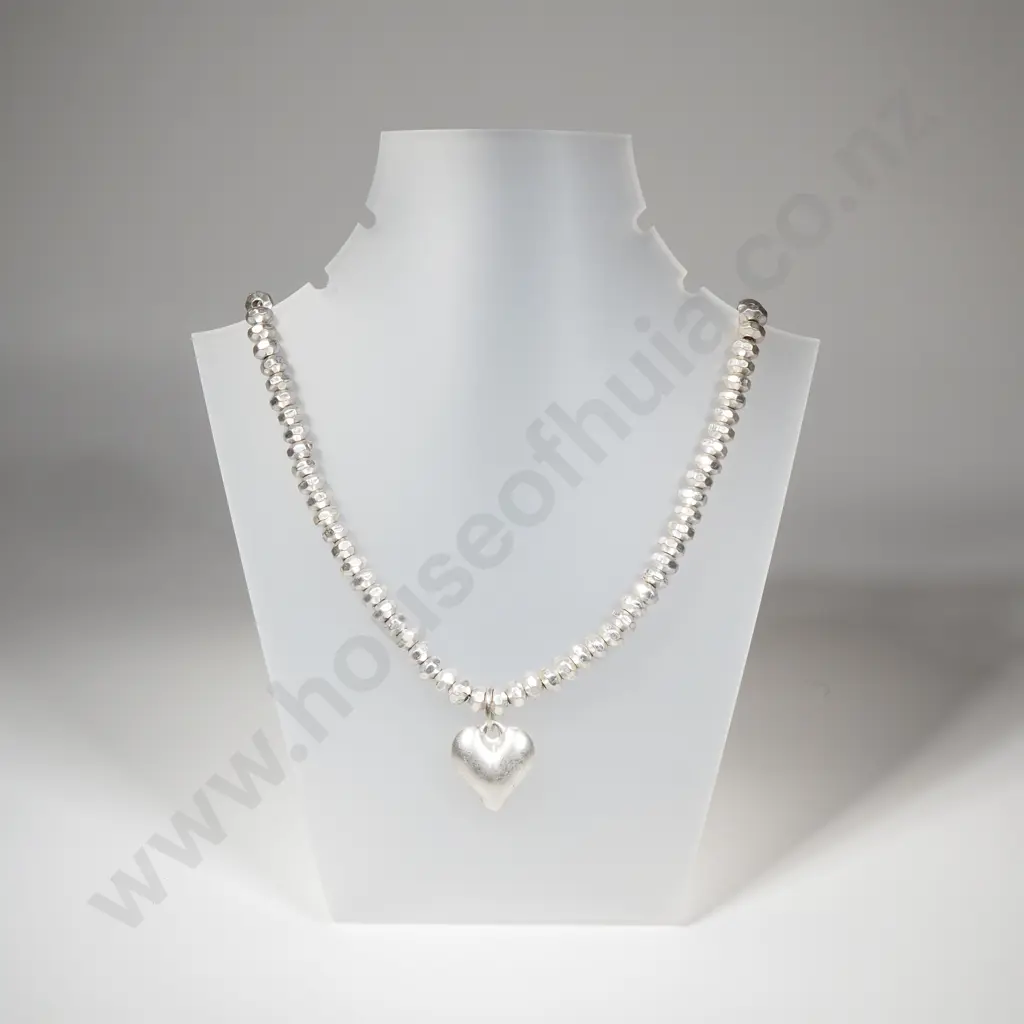 Saks of London Silver Heart Necklace Image 1++