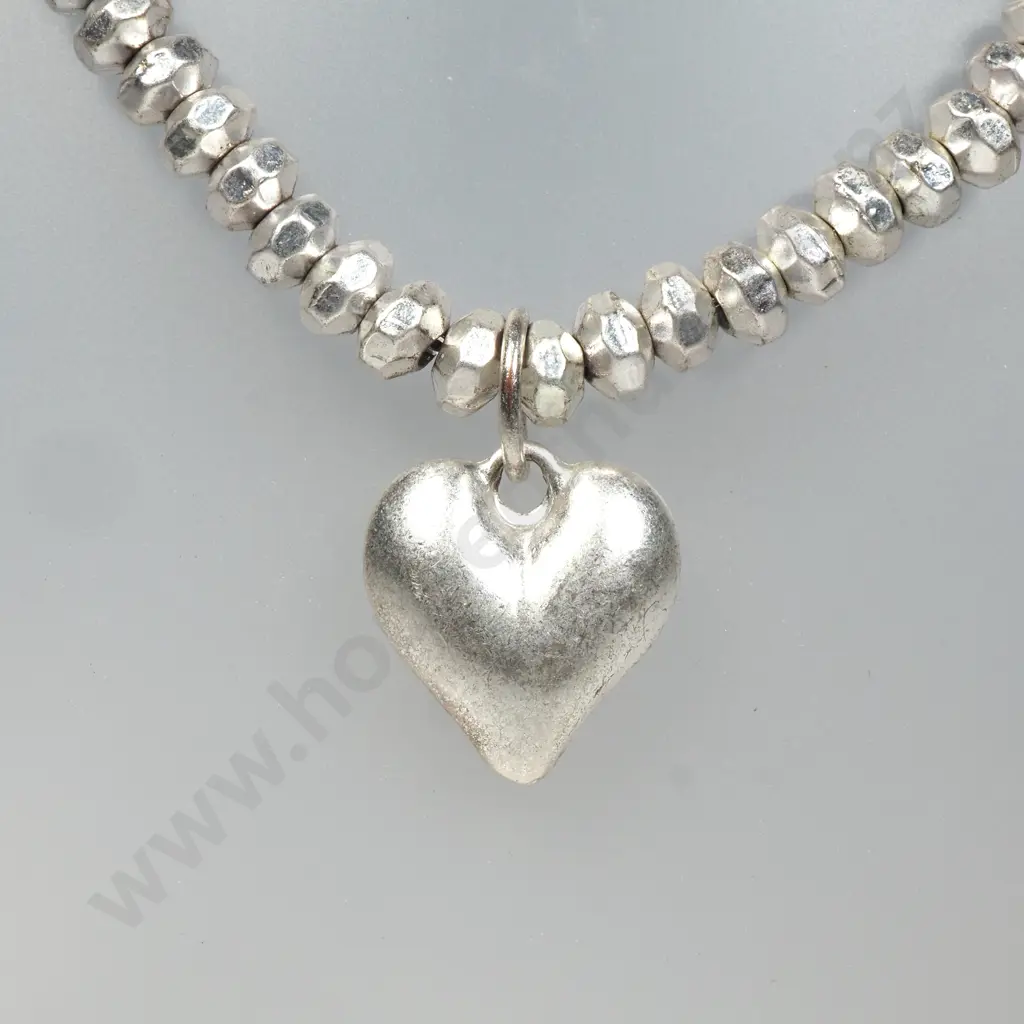 Saks of London Silver Heart Necklace Image 1++