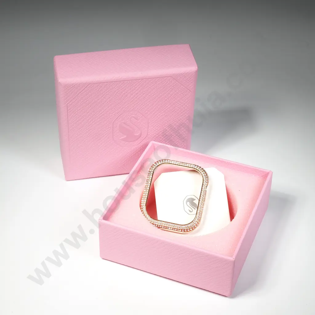 Cased Swarovski Apple Watch Cover w Stones Image 1++